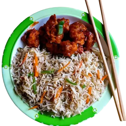 Gobi Manchurian with Fried Rice