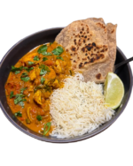 Fish Curry with Jeera Rice and Naan