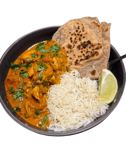 Fish Curry with Jeera Rice and Naan