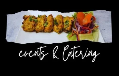 Poster featuring Ajwain Fish Tikka, showcasing its smoky flavor and vibrant presentation for events and catering.Poster featuring Ajwain Fish Tikka, showcasing its smoky flavor and vibrant presentation for events and catering.