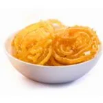 Jalebi - Tani Bistro Iconic Indian sweet Jalebi with glistening syrup