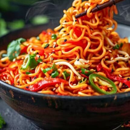 Spicy-Szechuan-Noodles-with-vegetables